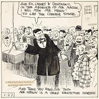GEORGE HERRIMAN (1880-1944) Two Embarrassing Moments / Bernie Burns comic strips.